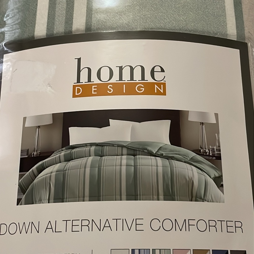 🍃🩷MACYS® Gorgeous Striped Design Green Mint, IDown Conforter🩷🍃